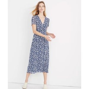 NWT Madewell Wrap-Front Midi Dress in French Floral